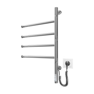 Elektrický otočný sušák na ručníky VEER 50W/230V 62,5x44,5 cm nerez/lesklý chrom