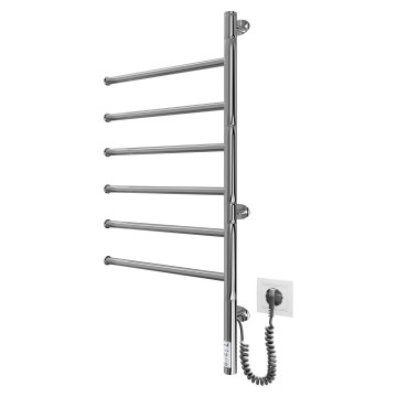 Elektrický otočný sušák na ručníky VEER 80W/230V 80x44,5 cm nerez/lesklý chrom