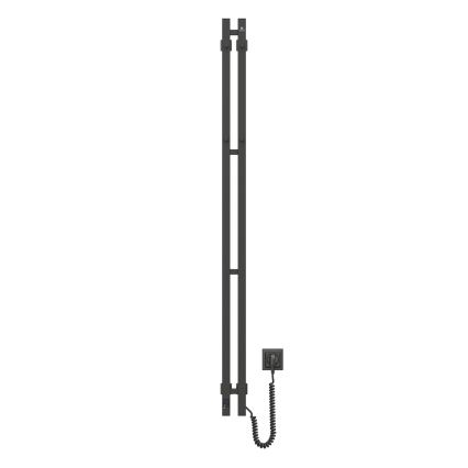 Elektrický sušák na ručníky s termostatem SILOUETTE 200W/230V 150,6cm IP44 černá pravá