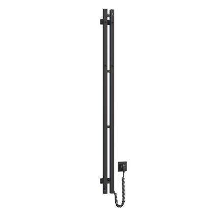 Elektrický sušák na ručníky s termostatem SILOUETTE 200W/230V 150,6cm IP44 černá pravá