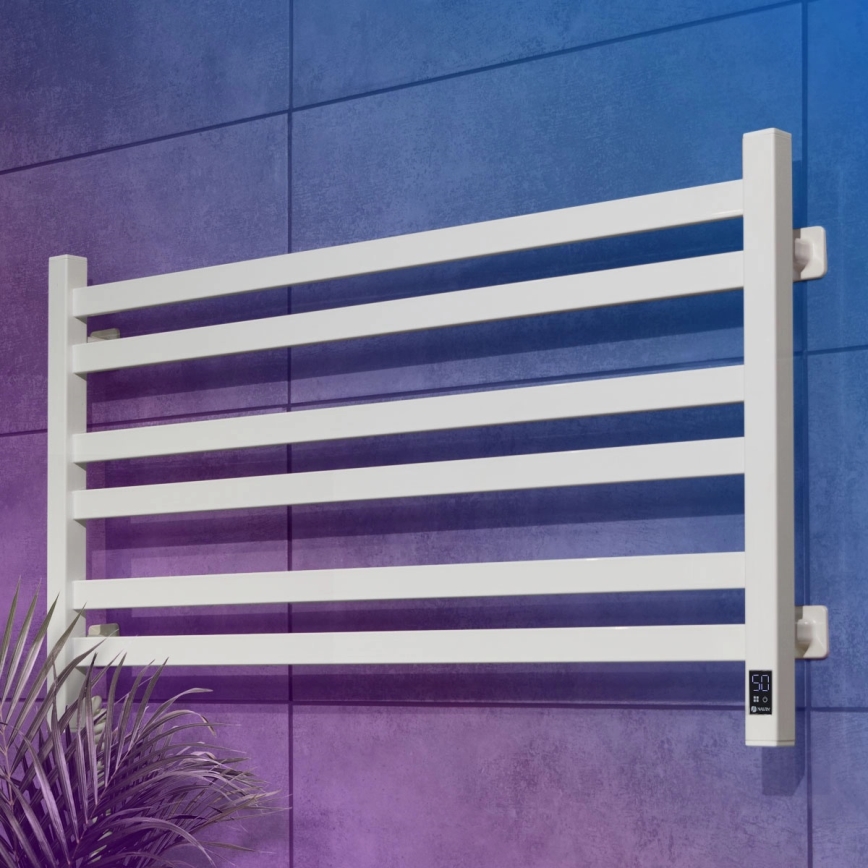 Elektrický sušák na ručníky s termostatem AVANGARD 181W 50x90 cm  bílá levá