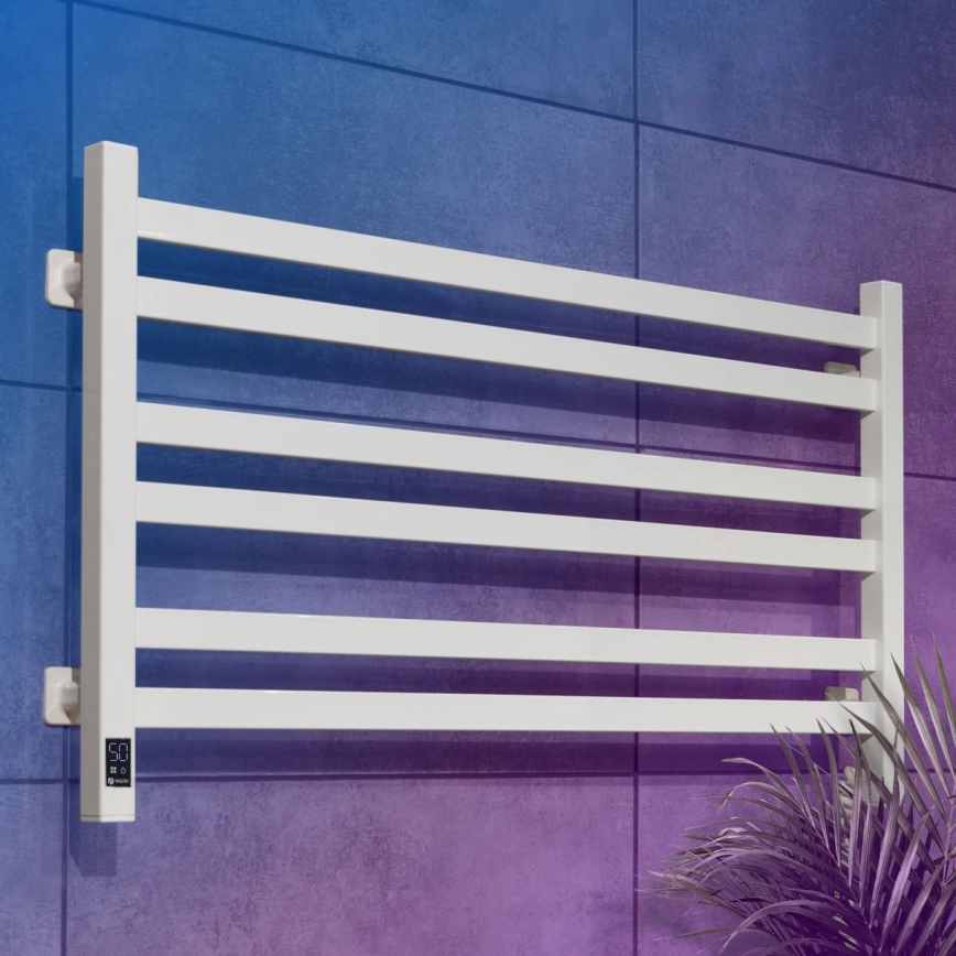 Elektrický sušák na ručníky s termostatem AVANGARD 181W 50x90 cm  bílá pravá