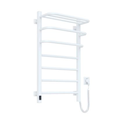 Elektrický sušák na ručníky s termostatem FORTIS 155W 80x48 cm  bílá pravá