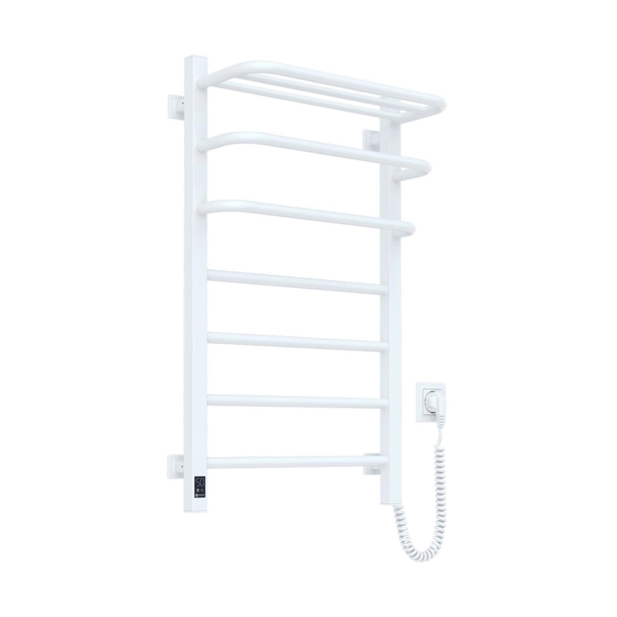 Elektrický sušák na ručníky s termostatem FORTIS 155W 80x48 cm  bílá pravá