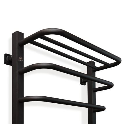 Elektrický sušák na ručníky s termostatem FORTIS 155W 80x48 cm  černá pravá