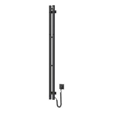 Elektrický sušák na ručníky s termostatem SILOUETTE 200W/230V 150,6cm IP44 černá pravá