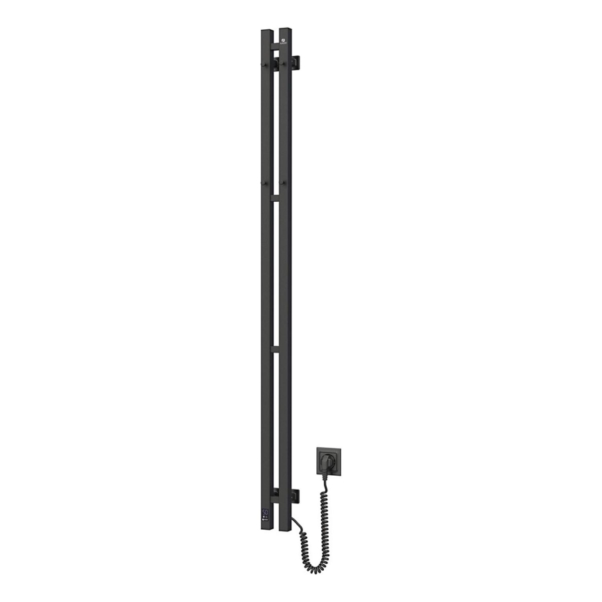 Elektrický sušák na ručníky s termostatem SILOUETTE 200W/230V 150,6cm IP44 černá pravá