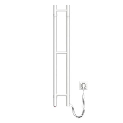 Elektrický sušák na ručníky SILOUETTE 187W/230V 101,1 cm IP44 bílá pravá kulatý