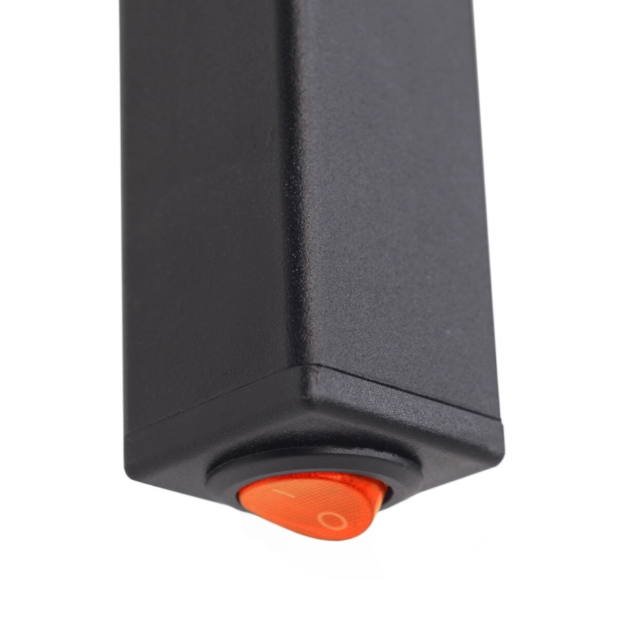 Elektrický sušák na ručníky SILOUETTE 46W 100x16 cm  černá pravá