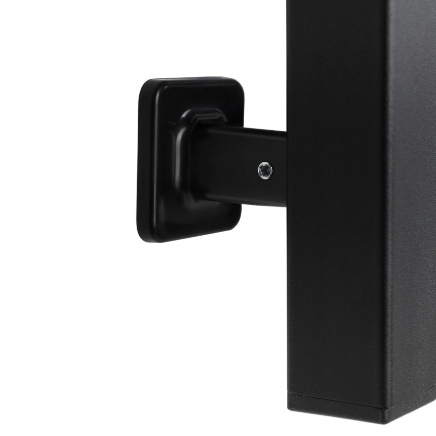 Elektrický sušák na ručníky SILOUETTE 46W 100x16 cm  černá pravá