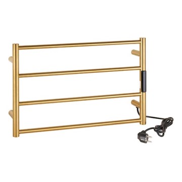 Elektrický sušák ručníků 56x37 cm 36W nerez/zlatá