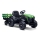 Elektrický traktor s vozíkem 2x30W/7000 mAh černá/zelená + dálkové ovládání