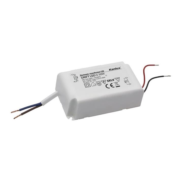 Elektrický transformátor 0-30W/230V/12V DC