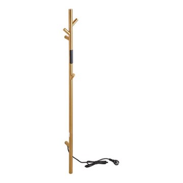 Elektrický tyčový sušák ručníků 118 cm 30W zlatá