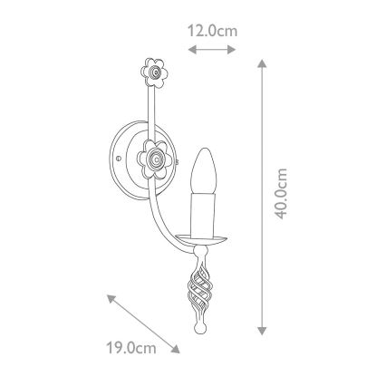 Elstead - Nástěnné svítidlo BELFRY 1xE14/60W/230V