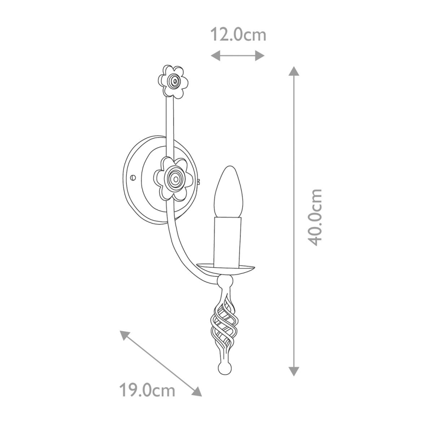 Elstead - Nástěnné svítidlo BELFRY 1xE14/60W/230V