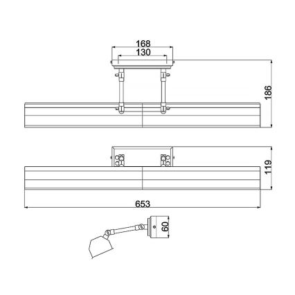 Elstead - Obrazové svítidlo CHAWTON 4xE14/40W/230V lesklý chrom