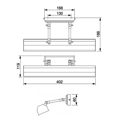 Elstead - Obrazové svítidlo CHAWTON 2xE14/40W/230V lesklý chrom