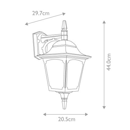 Elstead - Venkovní nástěnné svítidlo CHAPEL 1xE27/100W/230V IP44