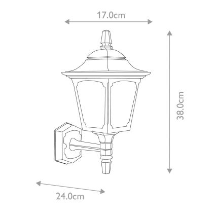Elstead - Venkovní nástěnné svítidlo CHAPEL 1xE27/100W/230V IP44