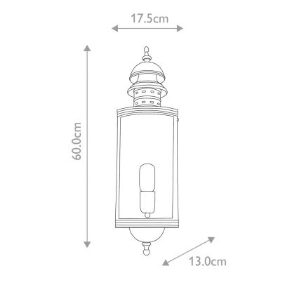 Elstead - Venkovní nástěnné svítidlo DOWNING STREET 1xE27/60W/230V IP44