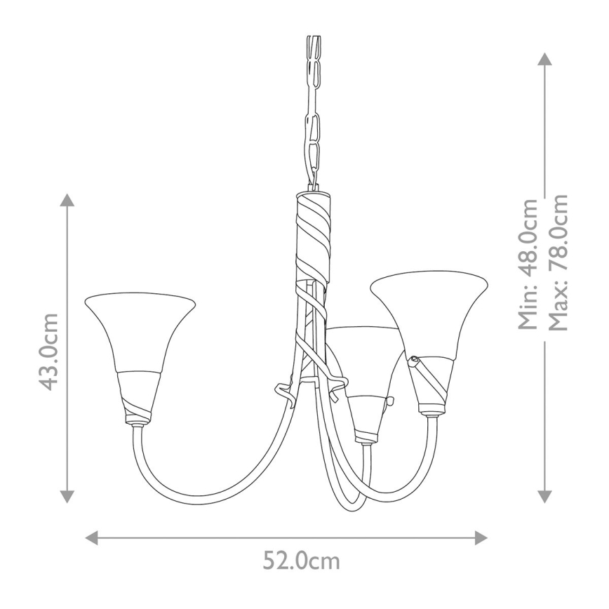 Elstead - Lustr na řetězu EMILY 3xE14/40W/230V