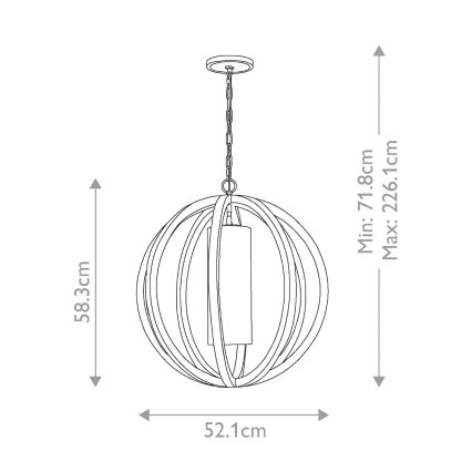 Elstead - Lustr na řetězu ALLIER 1xE27/60W/230V dub  