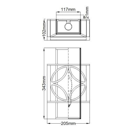 Elstead - Nástěnné svítidlo REMY 1xE14/60W/230V    