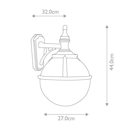 Elstead - Venkovní nástěnné svítidlo GLENBEIGH 1xE27/100W/230V IP44