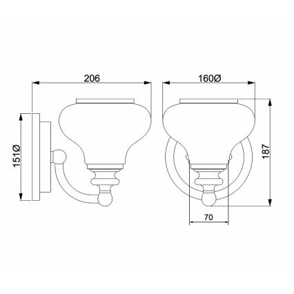 Elstead - LED Koupelnové svítidlo AINSLEY 1xG9/3W/230V IP44  