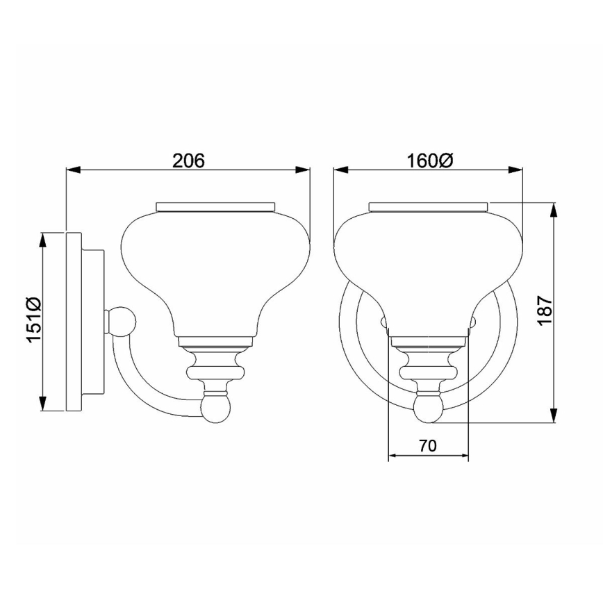 Elstead - LED Koupelnové svítidlo AINSLEY 1xG9/3W/230V IP44  