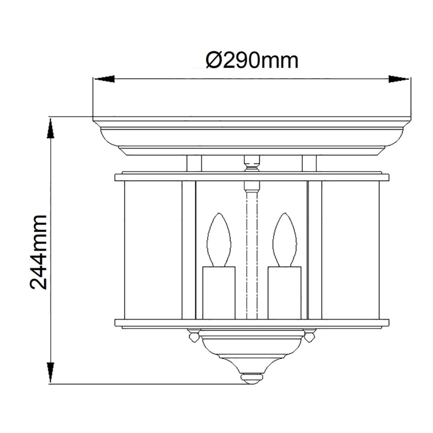 Elstead - Stropní svítidlo GENTRY 3xE14/40W/230V šedá   