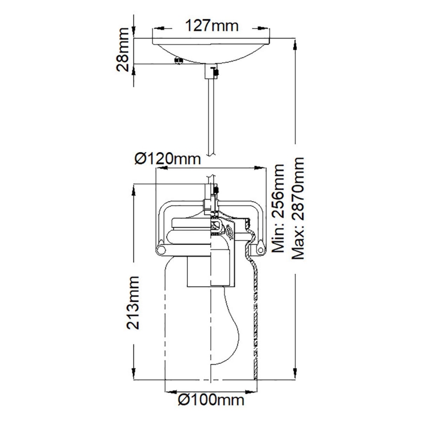 Elstead - Lustr na lanku BRINLEY 1xE27/60W/230V antracit  
