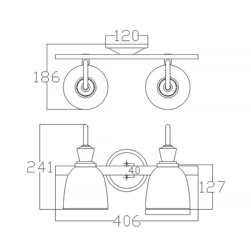 Elstead - LED Koupelnové svítidlo CORA 2xG9/3W/230V IP44  
