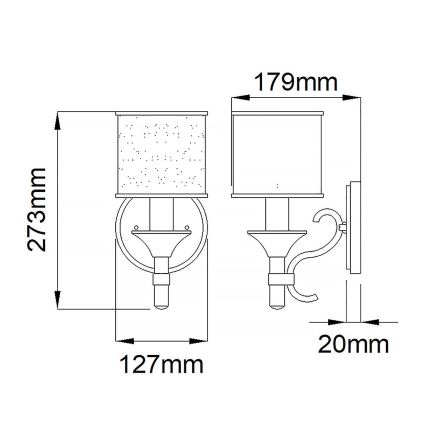 Elstead - Nástěnné svítidlo LACEY 1xE14/60W/230V    
