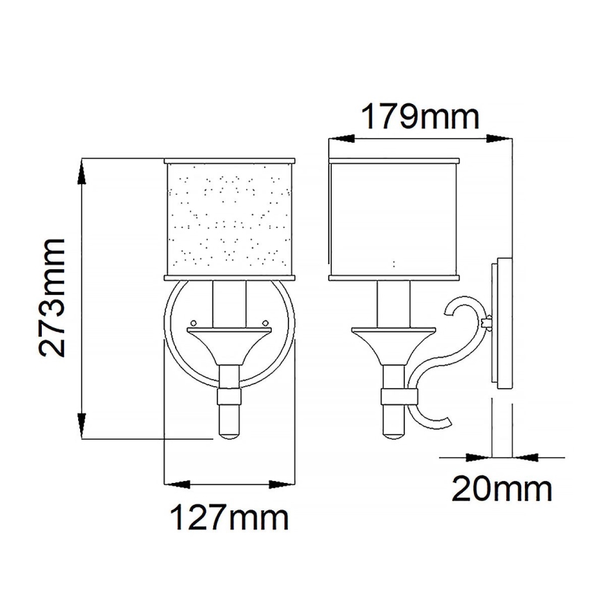 Elstead - Nástěnné svítidlo LACEY 1xE14/60W/230V    