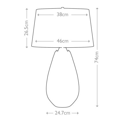 Elstead - LED Stolní lampa LENA 1xE27/40W/230V + 1xGU10/7W 74 cm šedá