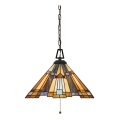 Elstead - Lustr na řetězu Tiffany INGLENOOK 3xE27/60W/230V