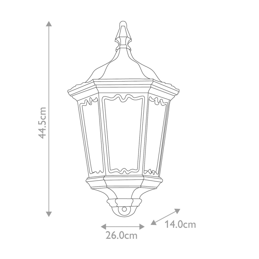 Elstead - Venkovní nástěnné svítidlo se senzorem MEDSTEAD 1xE27/100W/230V IP43