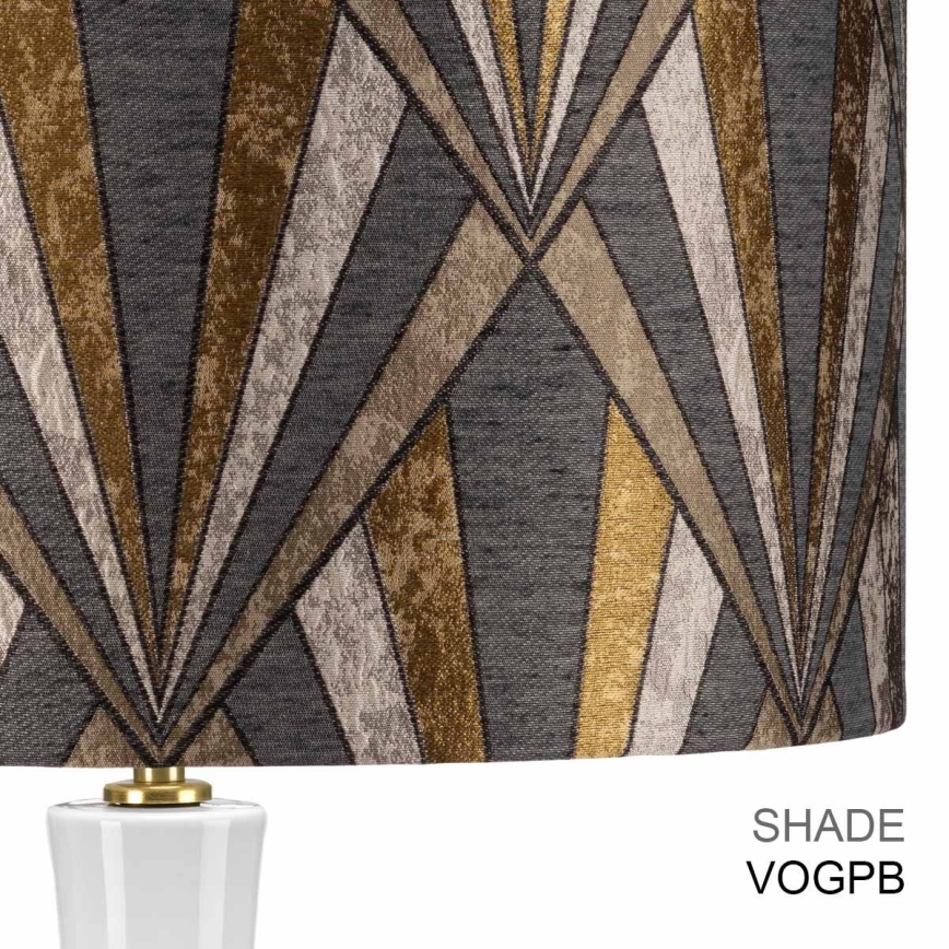 Elstead - Stolní lampa MILO 1xE27/60W/230V šedá/zlatá