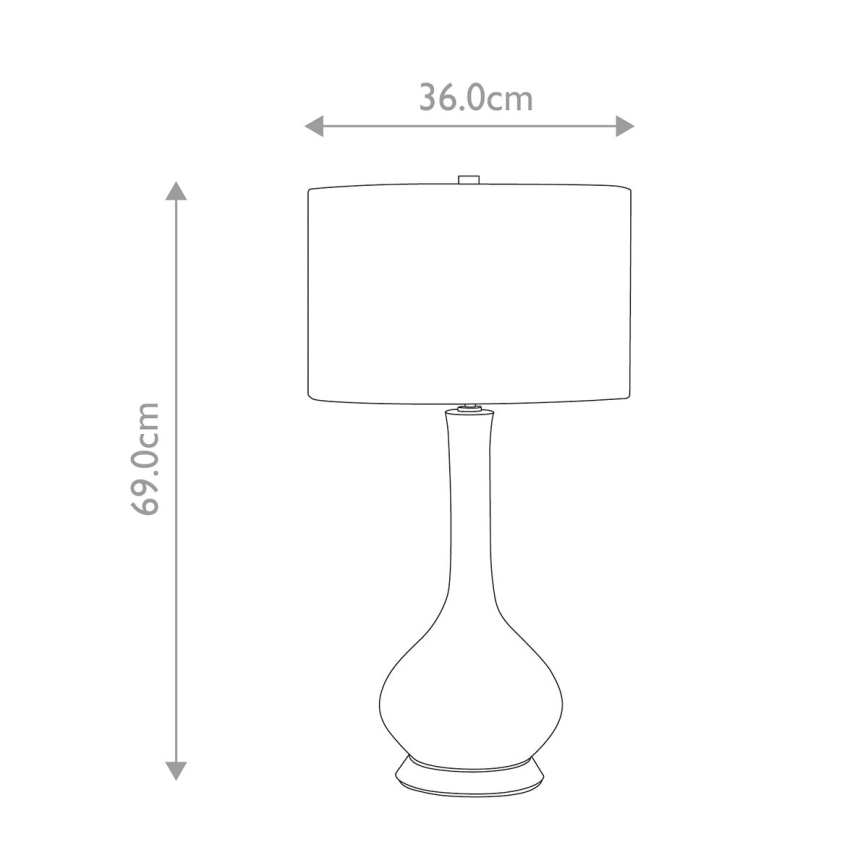 Elstead - Stolní lampa MILO 1xE27/60W/230V šedá/zlatá