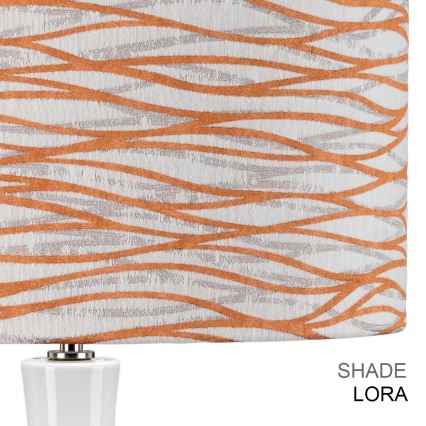 Elstead - Stolní lampa MILO 1xE27/60W/230V bílá/oranžová