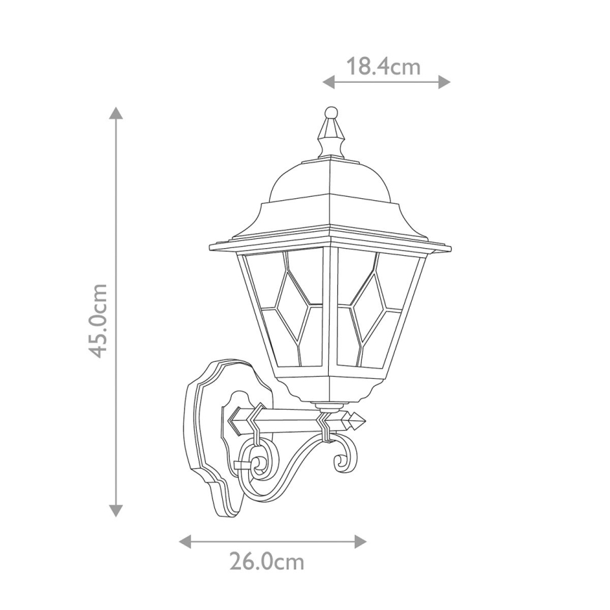 Elstead - Venkovní nástěnné svítidlo NORFOLK 1xE27/100W/230V IP43  