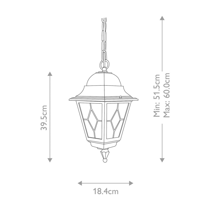 Elstead - Venkovní lustr NORFOLK 1xE27/100W/230V IP43