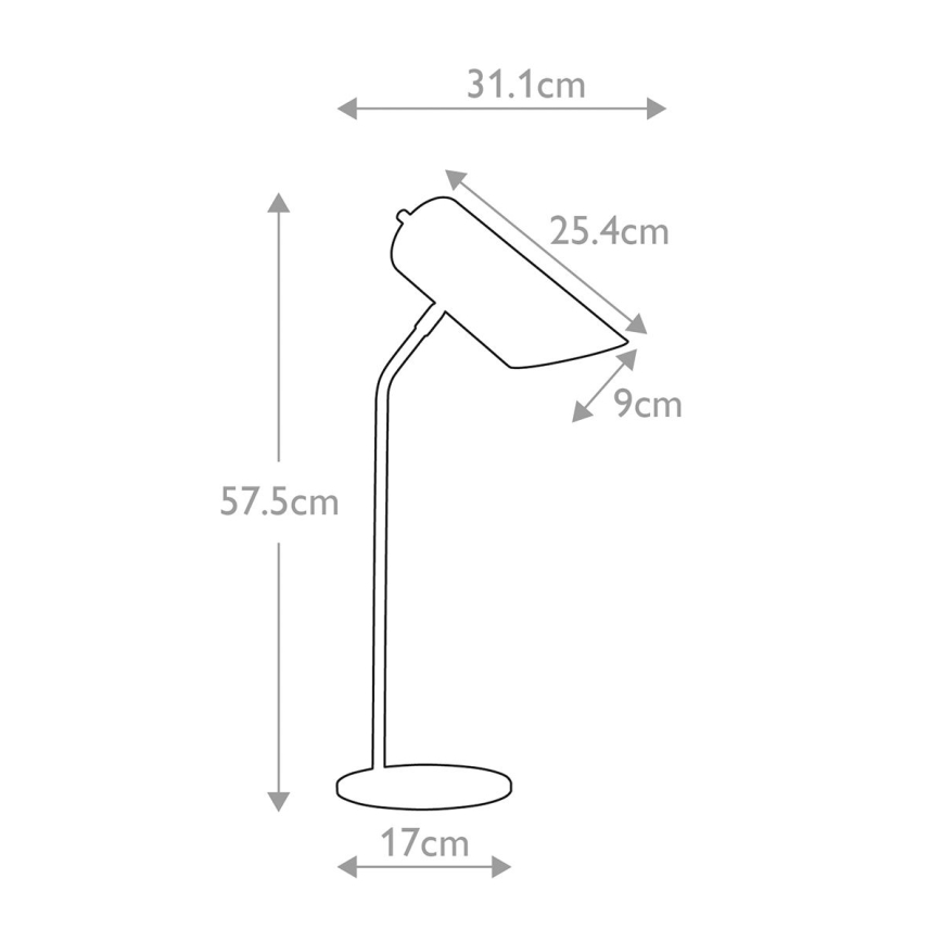 Elstead - Stolní lampa QUINTO 1xE27/8W/230V šedá