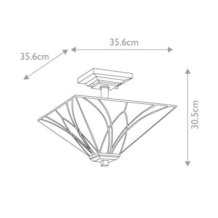 Elstead - Stropní svítidlo Tiffany ASHEVILLE 2xE27/100W/230V    