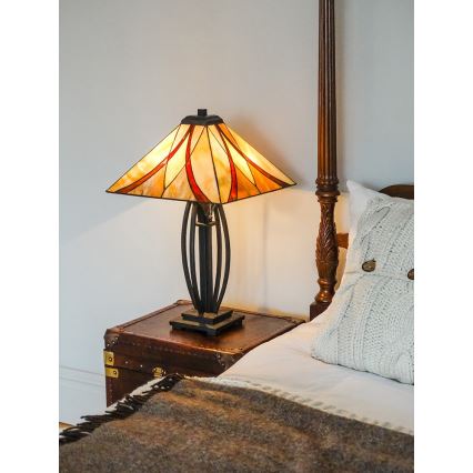 Elstead - Stolní lampa Tiffany ASHEVILLE 2xE27/60W/230V    