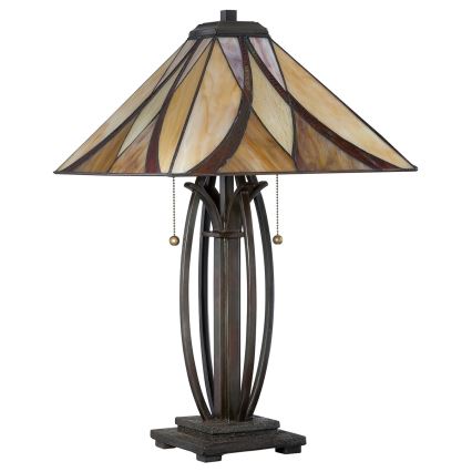 Elstead - Stolní lampa Tiffany ASHEVILLE 2xE27/60W/230V    