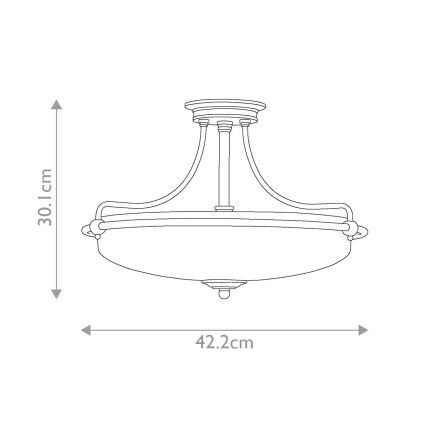 Elstead - Přisazený lustr GRIFFIN 3xE27/100W/230V lesklý chrom