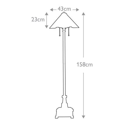 Elstead - Stojací lampa INGLENOOK 2xE27/60W/230V    